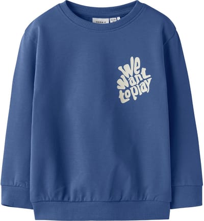 NAME IT - NMMBENJA LS NREG SWEAT UNB - Jongens - Sweaters - Maat 92 - blauw