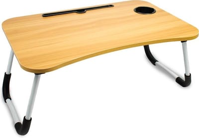 Laptoptafel - Laptopstandaard - Ontbijttafel - Bedtafel - MDF Hout - Donker Bruin - 60x40x28 cm