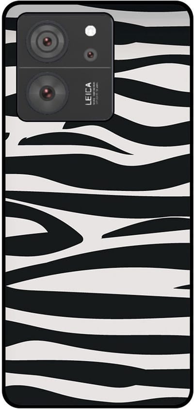 Smartphonica Telefoonhoesje Geschikt voor Xiaomi 13T / 13T Pro met zebra opdruk - TPU backcover case zebra design - Zwart Wit geschikt voor Xiaomi 13T;Xiaomi 13T Pro