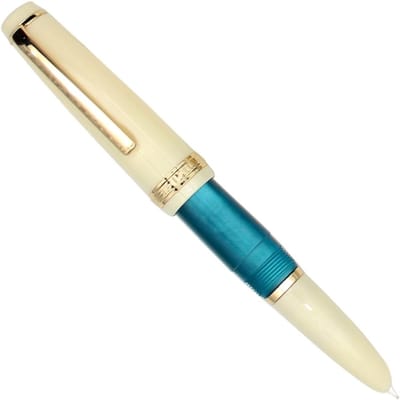 Mini Vulpen met Gouden Accenten, Acryl Pocket Pen in Donkerblauw, Verborgen Extra Fijne Nib (0.38mm) voor Precisie Schrijven en Creatieve Projecten