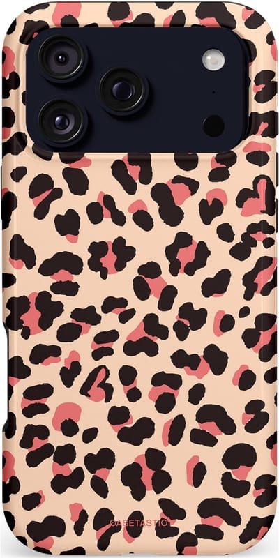 Casetastic hoesje geschikt voor Apple iPhone 17 Pro Max - MagSafe - Dubbellaagse bescherming - Pantermeid - Fashion Case - Zand Zwart Perzik Koraal