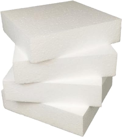 Schuimblokken EPS 20x20x5 cm - 4 stuks - voor knutselen en decoratie