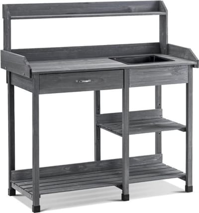 Thuys - Oppottafel - Tuinwerktafel - Tuinwerkbank - Antraciet