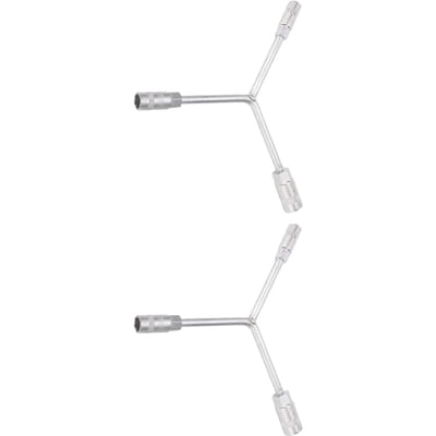 2 stuks 3-weg zeskant sleutel Y-type interne dopsleutel gereedschap 121417mm voor fietsonderhoud white