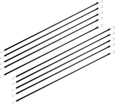 Rubberen Spanbanden - Laadbanden Bevestigingsbanden - Lading Beveiligen - Weerbestendig EPDM Rubber - 35 inch 10 Stuks - Zwart