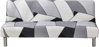 Verstelbare en Wasbare Futon Hoes voor Vouwbank - Stretch Spandex Bescherming en Stijl voor Meubels in Wit en Grijs