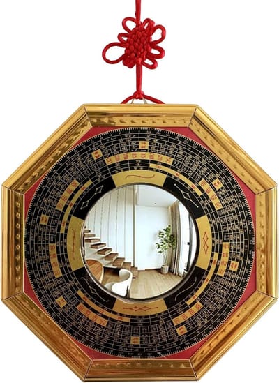 Traditionele Feng Shui Bagua Spiegel, Convex Decoratie voor Thuis, Winkel en Bedrijf - 17,5 cm, Geluk en Harmonie