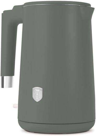 Dubbelwandige waterkoker - Matgroene waterkoker - Snel water koken - Koel blijvende behuizing - 17 liter - Matgroen