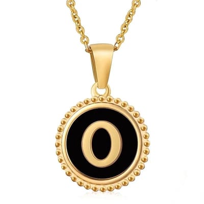 Aramat Jewels | Halskettingen | Stalen dames ketting letter goudkleur | O | |1,5mm | Staal | Volwassenen | Verkleurd niet