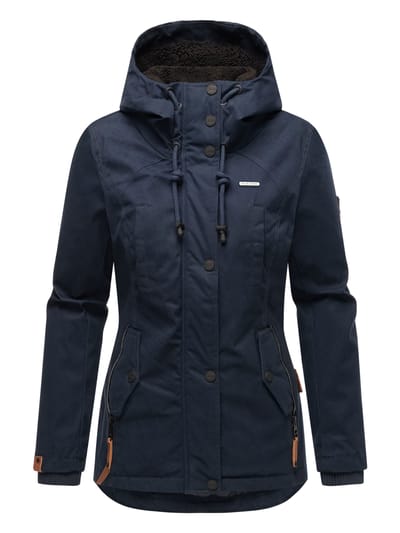 Marikoo dames winterjas met teddyfleece voering & capuchon