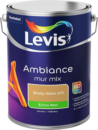 Levis - Ambiance Mur Extra Mat Mix - Shady Yellow A70 - Mengverf - 5 L