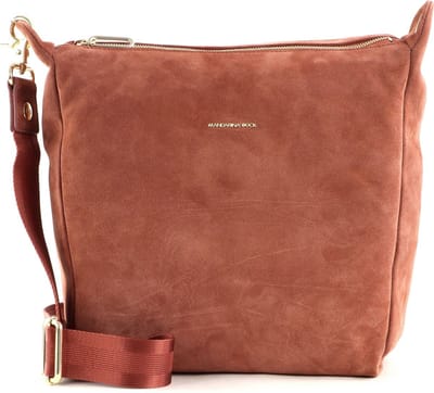 MANDARINA DUCK Leren Schoudertas Mellow Velvet Crossover Saddle Terracotta