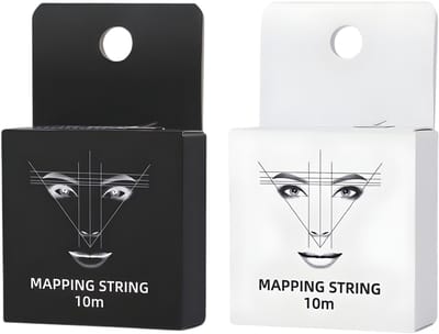 Henna Brows Mapping String - Microblading - 10m - Voorgeïnkt - Zwart en Wit