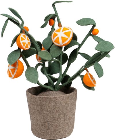KidsDepot Plant Orange Vilt - Sierplant - Kunstplant - Kinderkamer of woonkamer