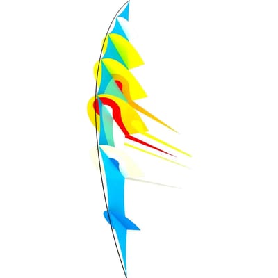 Eenlijnsvlieger HQ Hoffmanns Bow Kite Sea Breeze 106386 Blauw 300 x 55 cm