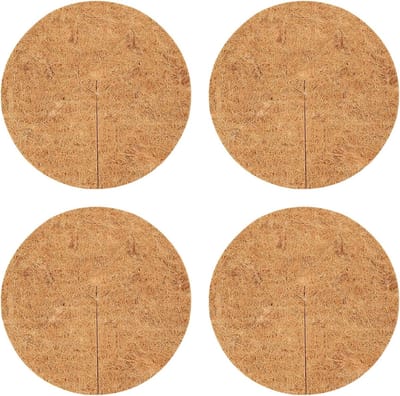 Coconut Mulch Disc voor Winterbescherming van Planten - 4 Stuks, Frostbescherming en Tuinbescherming voor Potplanten en Tuinplanten