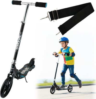 Opvouwbare Kinderstep tot 80 kg - Aluminium - Verstelbaar Stuur - ABEC7 Lagers - Achterrem & Modderklep - Anti-Slip Voetplank - Veilig en Meegroeiend voor Buiten