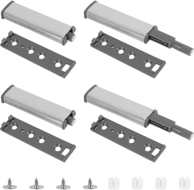Unyqoos® Set van 4 drukopeners voor kastdeuren en lades met eenvoudige montage