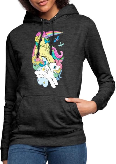 My Little Pony Retro Pony's Met Gekleurde Manen Hoodie Dames