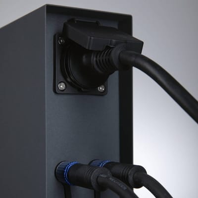 Plug & Shine Contactdooszuil Rio met transformatoren IP44 Antraciet