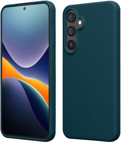 kwmobile telefoonhoesje geschikt voor Samsung Galaxy S24 Plus - Hoesje met siliconen coating - Smartphone case in mat petrol
