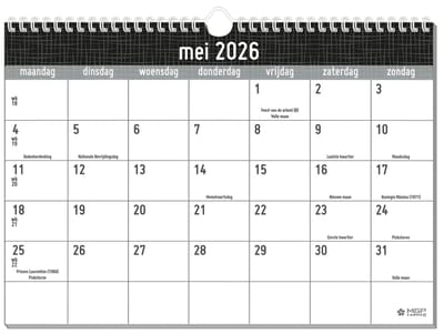 MGPcards - 15 Maanden planner 2026-2027 - Maandplanner - Nederlandse en Belgische feestdagen - mei 2026 t/m juli 2027 - 27 x 24,5 cm
