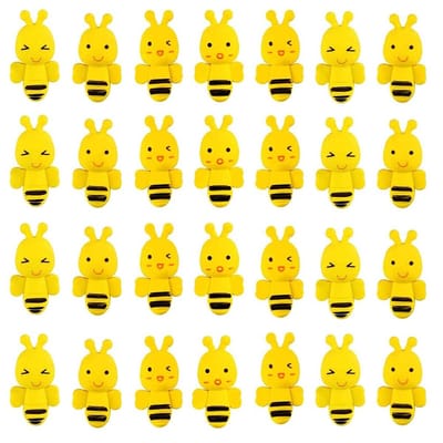 Dailygoods- Rubberen Bijen - 50 Stuks - Mini Dier Gummen - Gele