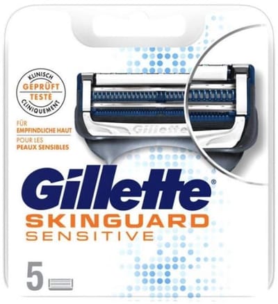 Gillette - Skinguard - Sensitive - Wit - Gevoelige Huid - 5 Stuks