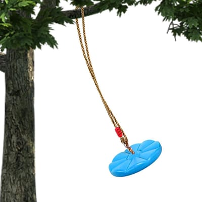 Schotel schommel - Touw klimstoel - Buiten spelen - Verstelbaar touw - 27 cm diameter - Rood blauw