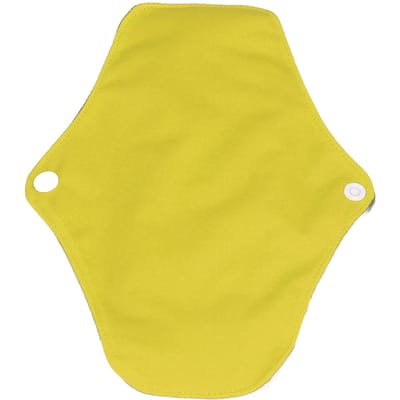 5 PCS Serviettes Hygiéniques Réutilisables Imperméables Couleur Pure Respirantes Lavables en Tissu pour yellow
