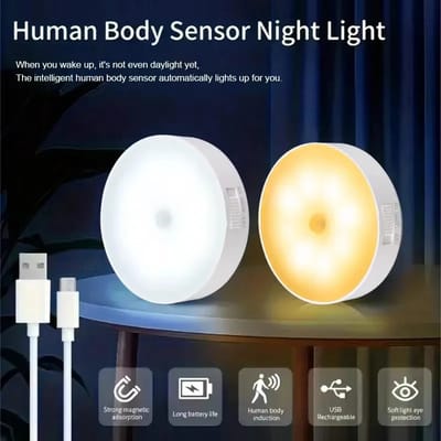 LED Smart Human Body Sensor Nachtlampje Automatische noodverlichting USB-opladen Draadloos magnetisch zuiggebruik Nachtlampje