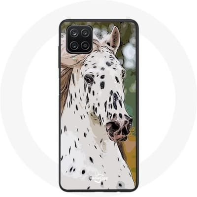 Coque - Samsung - Galaxy A12 - Souple - Cheval blanc - Protection mixte