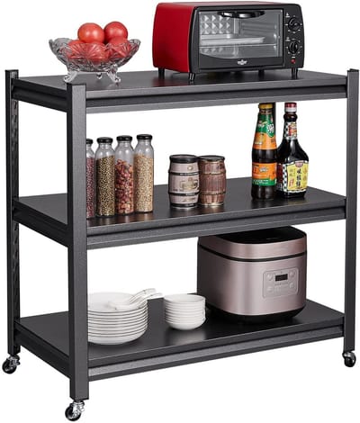 Dailygoods- Metalen Kast Zwaar Belastbaar - Opbergrek - Verstelbare Planken - Robuust Metalen Frame - Roestbestendig - Geschikt voor Keuken/Bureau
