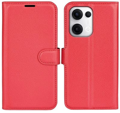 MobyDefend Hoesje - Geschikt voor Oppo Reno13 - Kunstleren Wallet Book Case (Sluiting Voorkant) - Rood