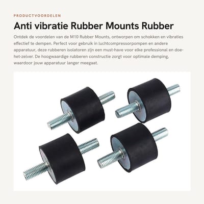 Dailygoods- Rubber Mounts - Antivibratie Rubber Isolator - Trillingsdempers - Schokdemper - 4 Stuks - Diameter 40 mm / Hoogte 30 mm - Trillingsdemper