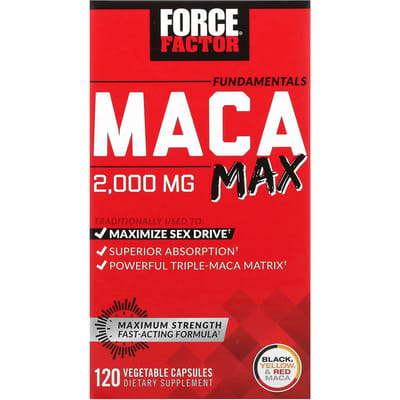 Force Factor, Fundamental, Maca Max, 2.000mg, 120 Veggie Capsules (500mg per capsule)