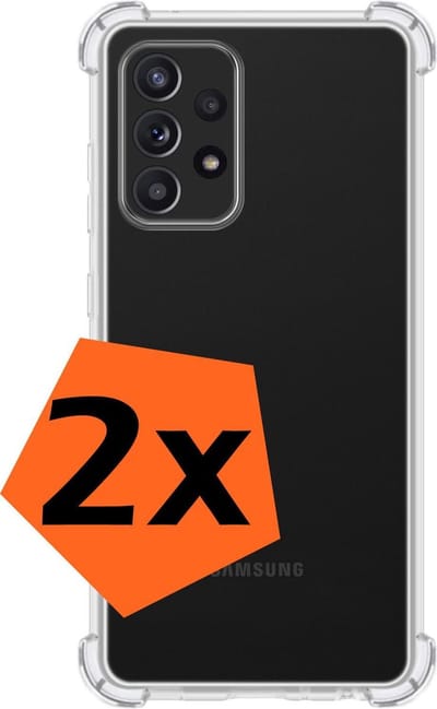 Hoes - 2 Stuks - Geschikt voor Samsung Galaxy A52s 5G - Sterk & Shockproof - Siliconen Case - Back Cover - Telefoon Hoesje Shock Proof - Transparant