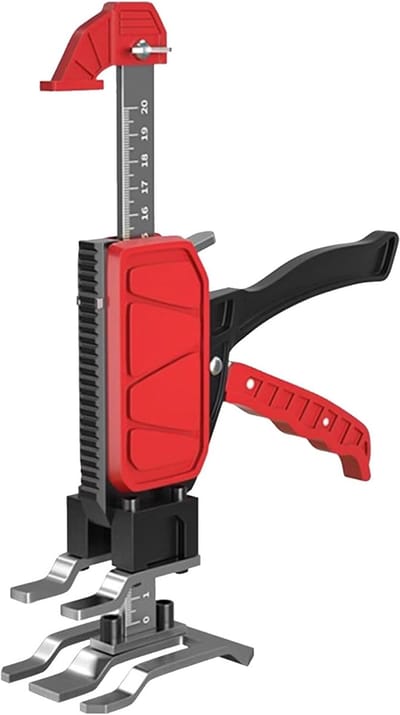 Arbeidsbesparende Arm Tool - Hefapparaat Kast Installatie - Gipsplaat Monteren Tegels Plaatsen - 200kg Draagvermogen Massief Staal - 0-185mm Hefbereik