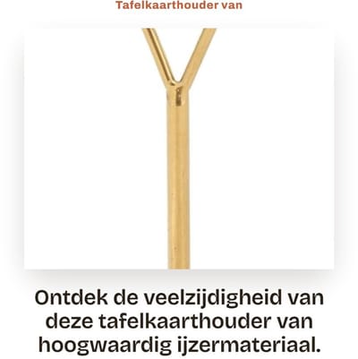 Dailygoods- Tafelkaarthouder Robuust - Menukaarthouder - Fotostandaard - Memo Clip - Kantoornotitieclip - Duurzaam IJzermateriaal - Menuhouder
