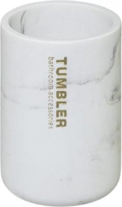 Marmeren design badkamerbeker-Wit-Polyresin-Tandenborstelhouder-Beker