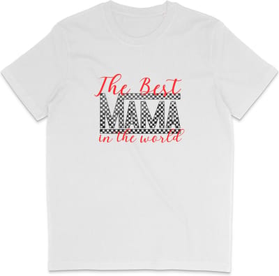 Dames T Shirt - De Beste Moeder in de Wereld Tekst / Print - Wit - XS