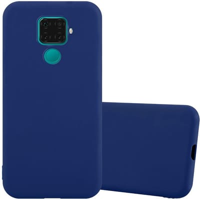 Cadorabo Hoesje geschikt voor Huawei MATE 30 LITE in CANDY DONKER BLAUW - Beschermhoes gemaakt van flexibel TPU silicone Case Cover