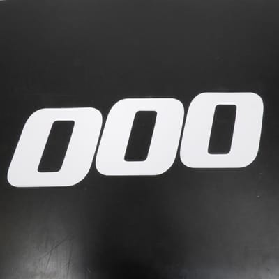 3 autocollant stickers numéro de course adhésif chiffre 0 blanc 20x25cm pour moto