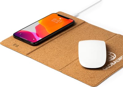 Muismat - Draadloze oplader - Kurk Design - Eco