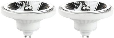 Spectrum LED AR111 Spot Lamp GU10 - 12W - 230V - 1250 Lumen - 6000K Koud Wit - Ø111mm - Voor Werkverlichting, Spiegelkast of Garage - 2 stuks