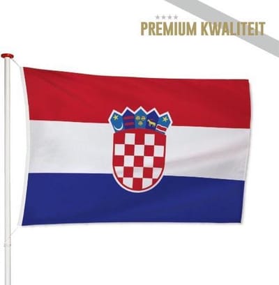 Kroatische Vlag Kroatië 100x150cm - Kwaliteitsvlag - Geschikt voor buiten
