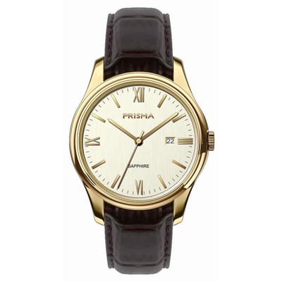 Prisma Horloge P.2019 Heren Alfa Gold Edelstaal saffierglas