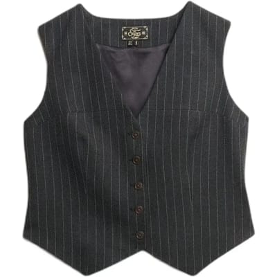 Dames kostuumvest Superdry Pinstripe