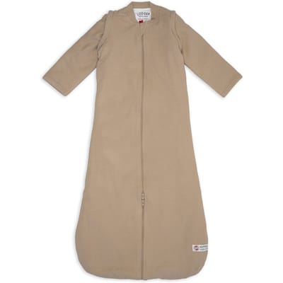 Lodger Hopper - Baby Slaapzak Winter met afritsbare mouwen - 80cm - 3.3 TOG - Autostoel - Beige - Winterslaapzak