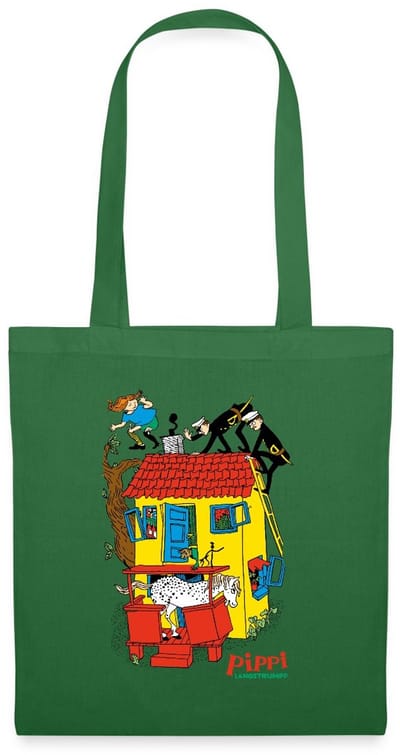Pippi Langkous Villa Kakelbont Tas Van Stof Schoudertas